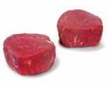 r6_baseball_cut_top_sirloin Two side-by-side cuts of uncooked top sirloin, baseball cut